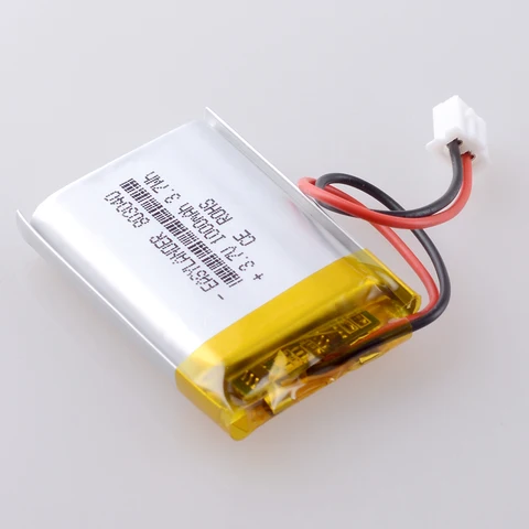 Литий-полимерный аккумулятор JST 803040, 1000 мАч, 2,54 мм, 2pin, 3,7 в, литий-полимерный аккумулятор для Mp3 DVD PAD, мобильного планшета, ПК, внешний аккумулятор для камеры