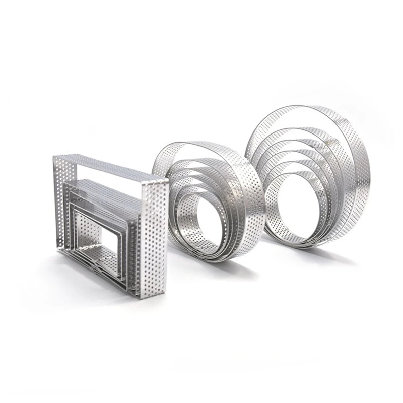 

6-Piece Stainless Steel Cake Molds, Dessert Mousse Moulds Cheese Tower Rings