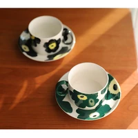 nordic vintage personalised coffee mug ceramic creative luxury coffee cup and saucer set high quality platillo de taza cups bc50