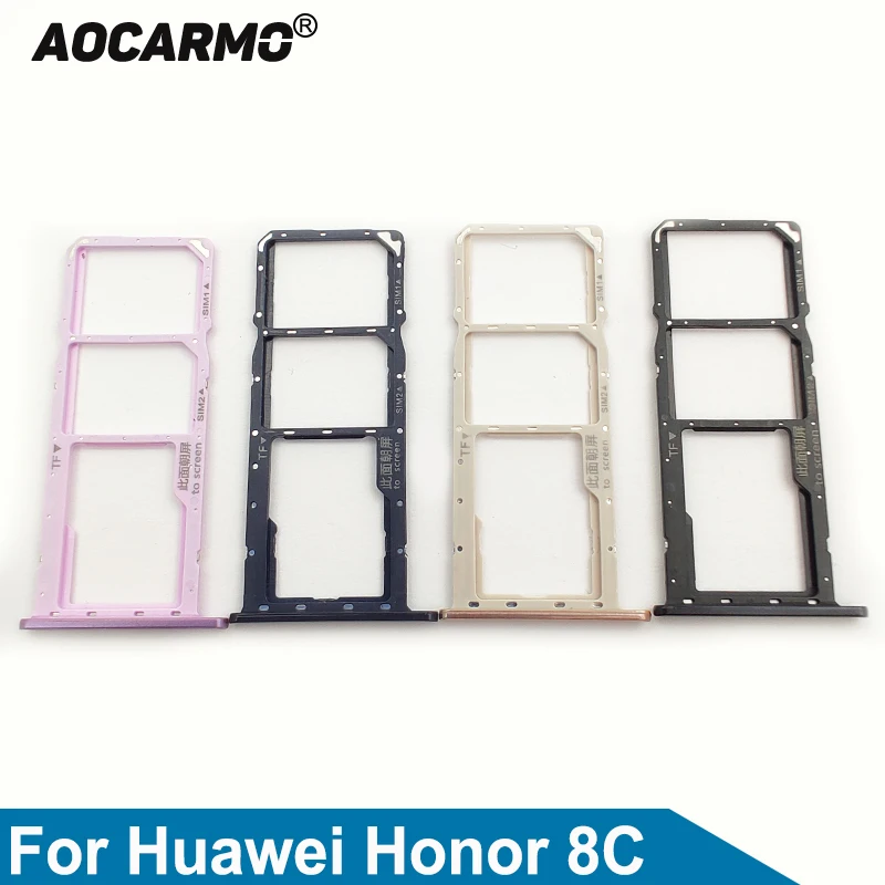 

Aocarmo Nano Sim-карты лоток Micro SD слот Держатель для Huawei Honor 8C BKK-AL10 Запасная часть