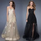 Женское длинное вечернее платье, кружевное платье подружки невесты без бретелек, модель 2021 года