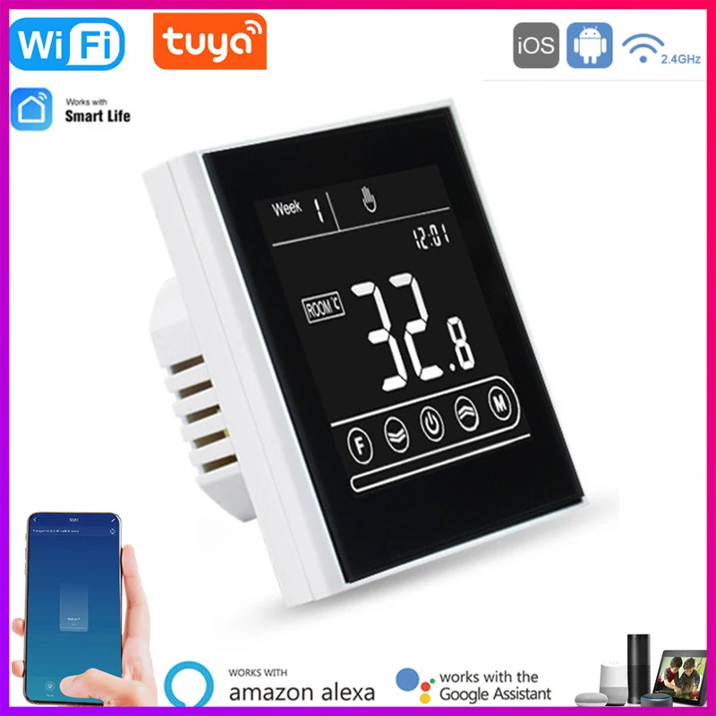 

Wifi Smart Switch Voice Control Remote Alexa Google Home Thermostat Electric Floor Heating Water Boiler Temperature Controller