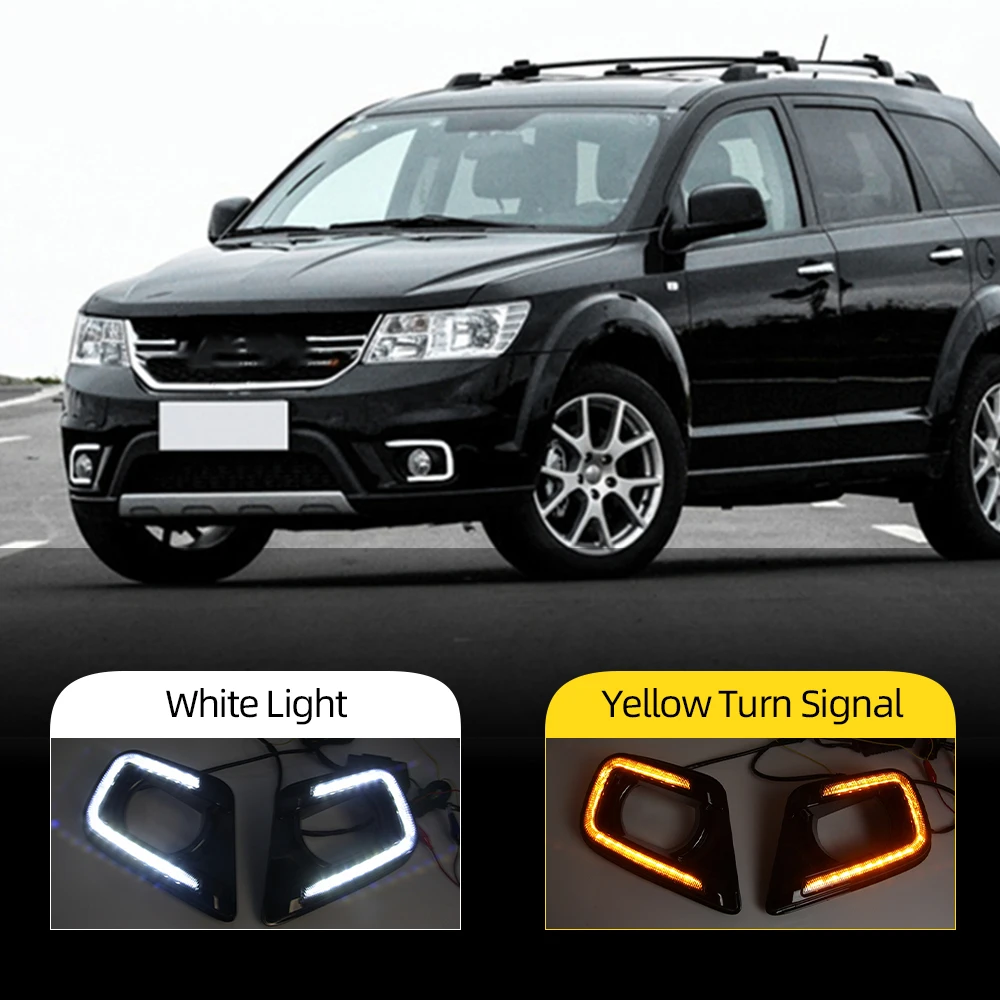 Автомобильные мигающие дневные ходовые огни для FIAT Freemont Dodge Journey 2014 2015 2016