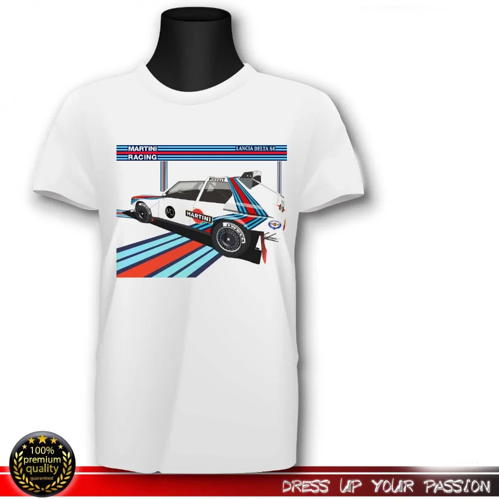 

Футболка Lancia Delta S4 Hf Martini Racing монтескарло Winner Old Wrc H качественная! Новые мужские Забавные футболки из хлопка