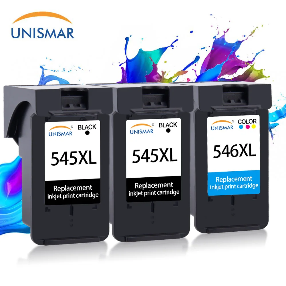 Unismar 3 шт. заправленный PG545 CL546 чернильный картридж для Canon PG 545 CL 546 545XL Pixma IP2850 MX495 MG2450