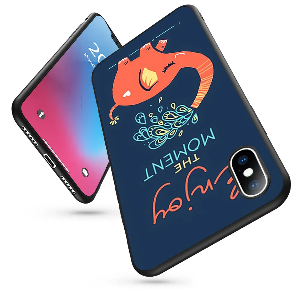 Мягкий силиконовый чехол Coque с изображением слона для iPhone 11 Pro Max X 5S 6 6S XR XS 7 8 Plus