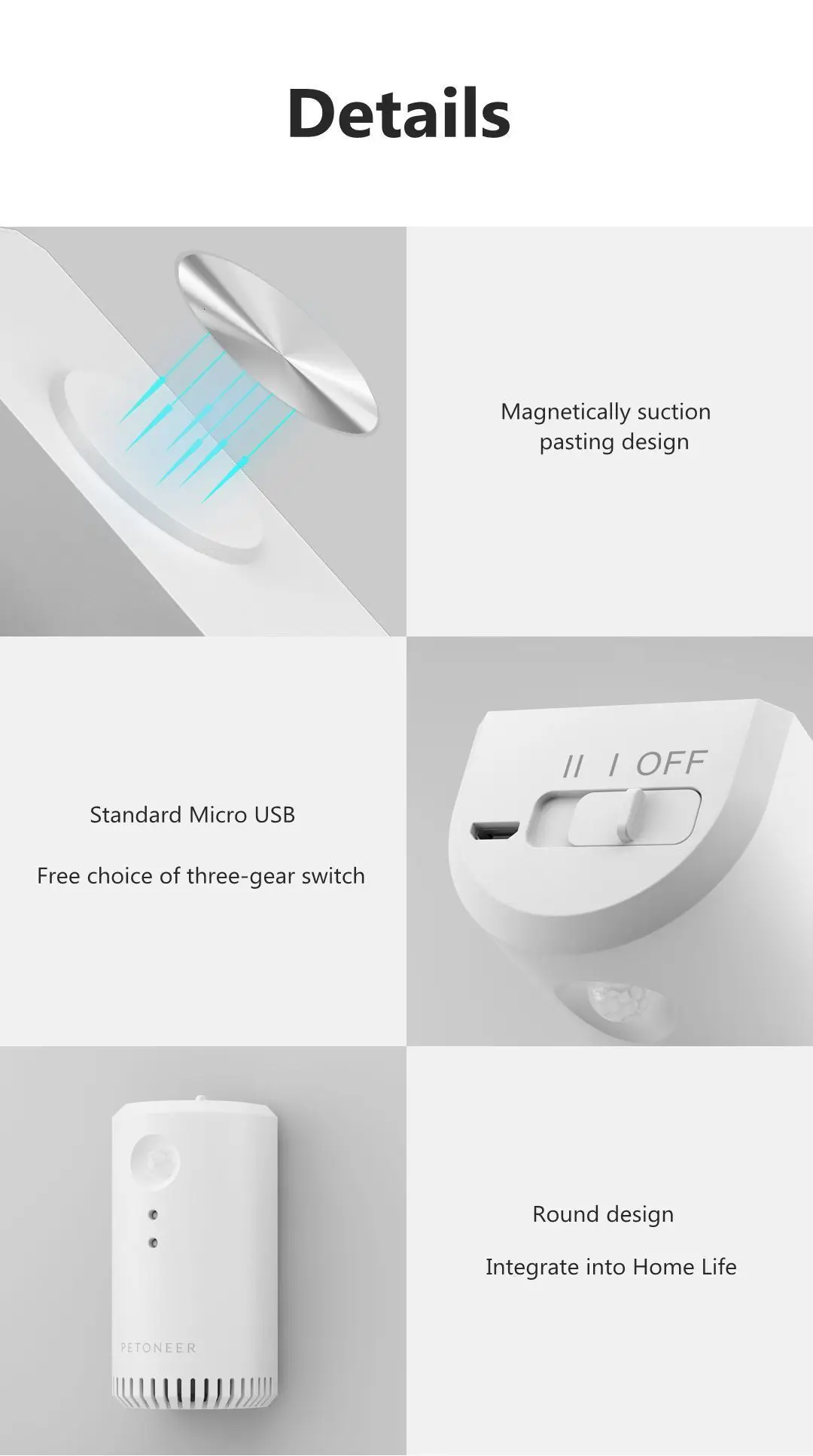 Xiaomi youpin PETONEER очиститель воздуха, умный очиститель запаха для домашних животных, многофункциональный освежитель воздуха, стерилизатор, дезодорант
