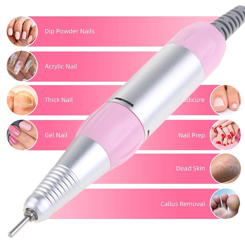 

Nail Drill Machine 30000rpm High Speed Durable Electric Nail File Kits for Salon Nail Shaping Buffing Acrylic Nails C1FF