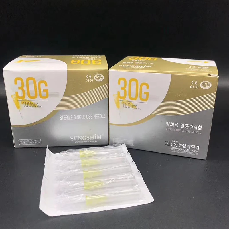 

Hot Selling Beauty Disposable Syringes 100Pcs 30G 4mm / 13mm / 25mm Korean 30G Needle