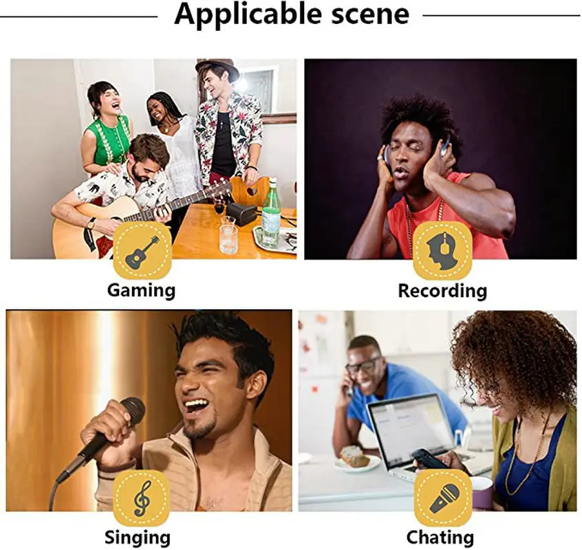 

USB Plug&Play Professional Condenser Microphone Noise Reduction With Cardioid Recording Mic For Gaming Live Equipment PC Karaok