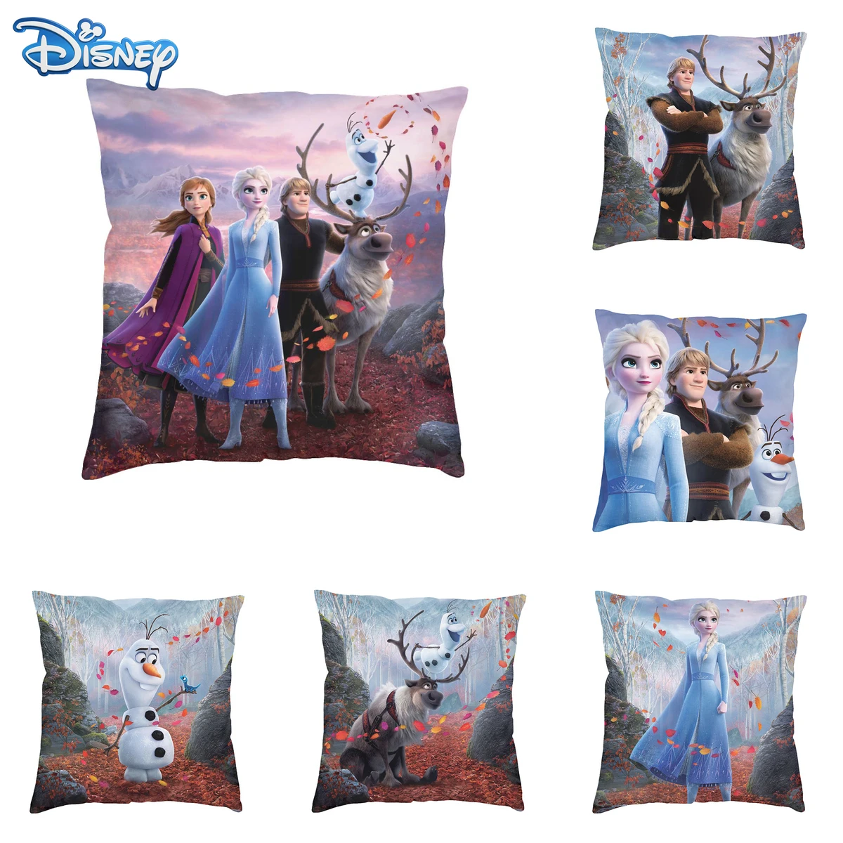 

Disney Cartoon Cushion Cover Frozen Elsa Anna Princess PillowCase Decorative/Nap Room Sofa Decorative pillows Baby Children Gift