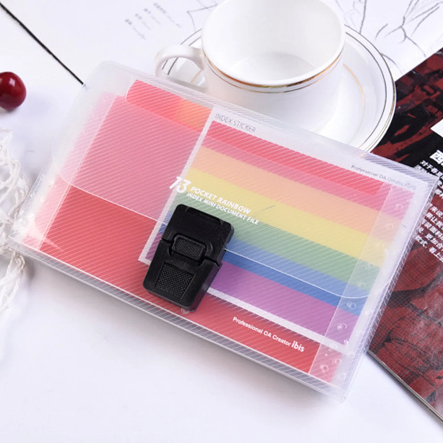 Папка-органайзер разноцветная для документов 13 отделений размера A6 | Канцтовары