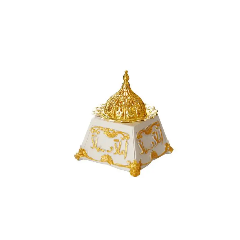 

Creative East Arab Resin Incense Burner Golden Metal Combination Incense Burner Classical Retro Style Aroma Diffuser Ornaments