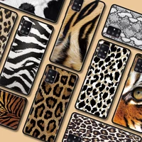 tiger leopard print black case for samsung galaxy a51 a71 a21s a31 a12 a41 a11 a51 a02s a42 a01 a32 5g a91 tpu phone cover
