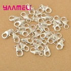 Чистого серебра 925 пробы Серебряные ювелирные изделия аксессуары Комплектующие для самостоятельной сборки многоцелевой омара застежка крепеж с открывающимися соединительное кольцо 925 штамп