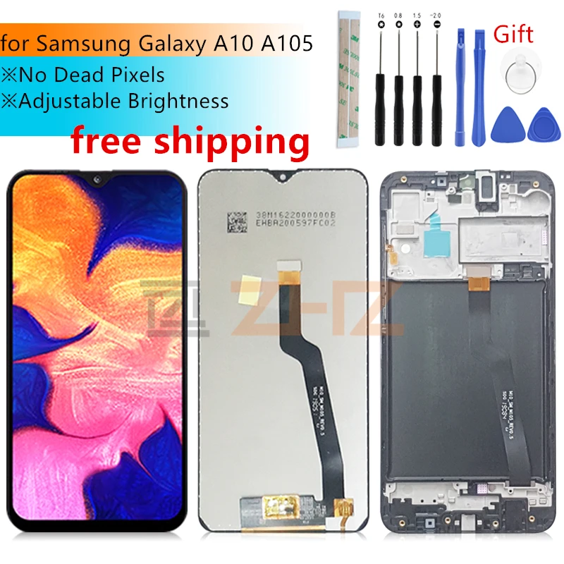 Для samsung Galaxy A10 сенсорный экран A105 A105F SM-A105F ЖК-дигитайзер в сборе с рамкой запасные части для ремонта