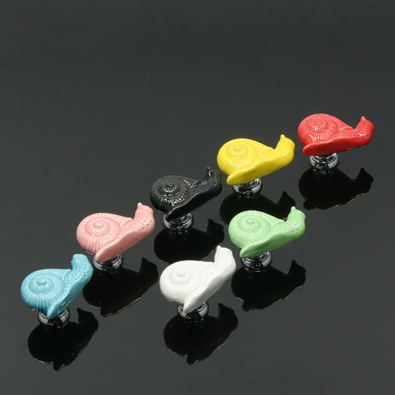 Керамические ручки с одним отверстием в виде животного ручка для выдвижного