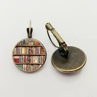 2020 new retro books photo earring books lovers earrings jewelry librarians gifts writers students teacher books nerd gifts