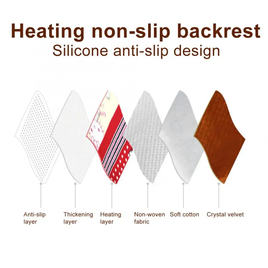 Электрический нагревательный коврик Подушка для стула противоскользящая грелка