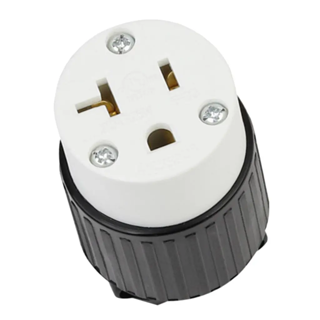 

NEMA 5-20P Grounding Locking socket, 20A 125V AC, 2 Pole 3 Wire