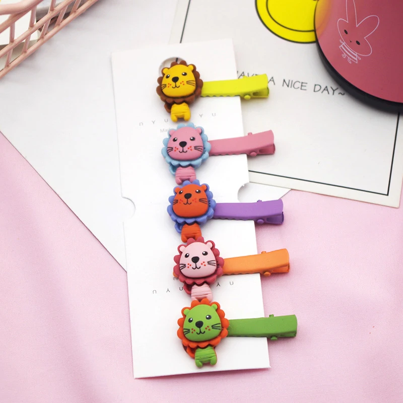 Милые детские головные уборы резинки для волос в виде льва заколки модные