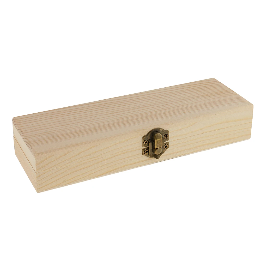 Blank Rectangle Unfinished Wooden Jewelry Gift Box for DIY Craft Supplies | Wood Crafts