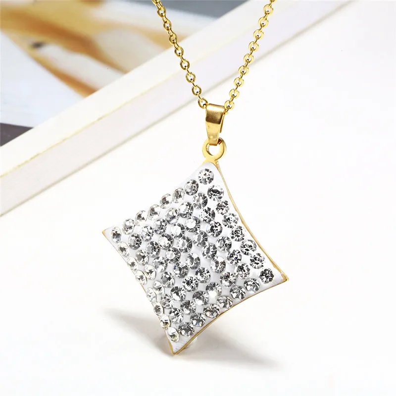 OUFEI очаровательное геометрическое ожерелье и серьги набор ювелирных изделий из