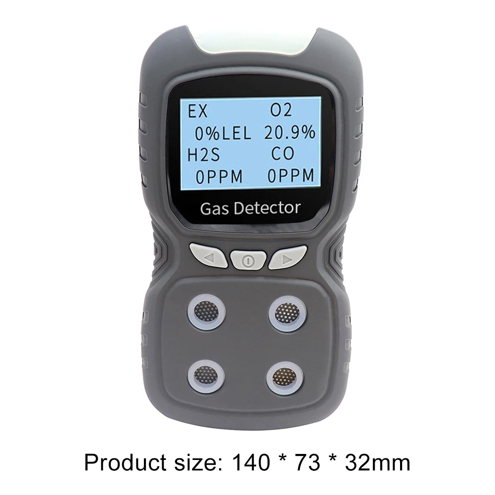 

4 in 1 Toxic Gas Alarm Detector CO O2 H2S Oxygen Monitor Gas Analyzer Meter USB Rechargeable Digital Gas Detector New