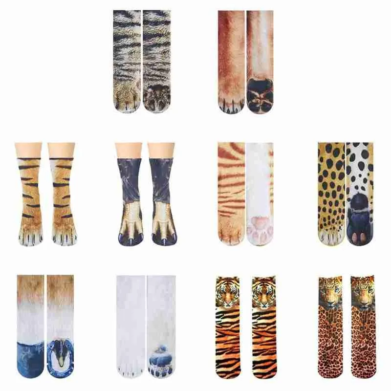 

Animal Print Socks 3D Printed Leopard Tiger Horse Pattern Cotton Short Socks Fashion High Ankle Socks Men Female Kawaii Socks