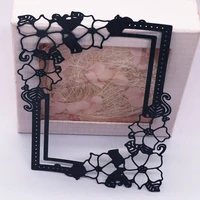 flower border frame metal cutting dies diy scrapbooking album paper cards decorative crafts embossing making template stencil