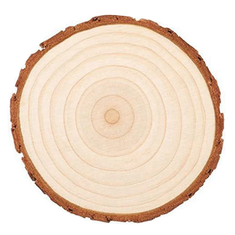 

20Pcs/Lot Pine Wooden Chips Cut Pieces Wood Log Sheet Rustic Wedding Decor Party Centerpieces Vintage Country Style