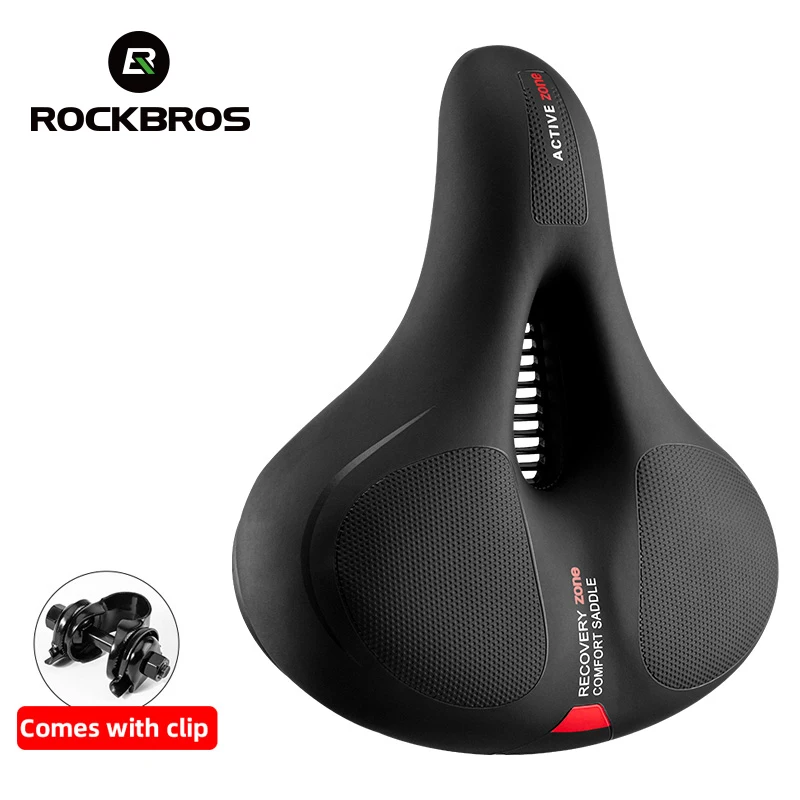 ROCKBROS амортизирующее полое велосипедное седло непромокаемое полиуретановое покрытие противоударное седло MTB Велосипедное мягкое Велосипедное Сиденье с памятью - изображение