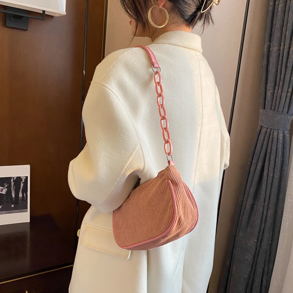 

Corduroy Crossbody Bags SimpleTop-handle Pouch Summer Lady Shoulder Handbags Female Simple Totes for Women 2020 Trend