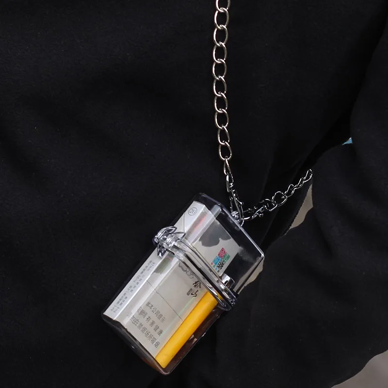 Новинка 1 шт. водонепроницаемый прозрачный чехол для сигарет пластиковый на шею с