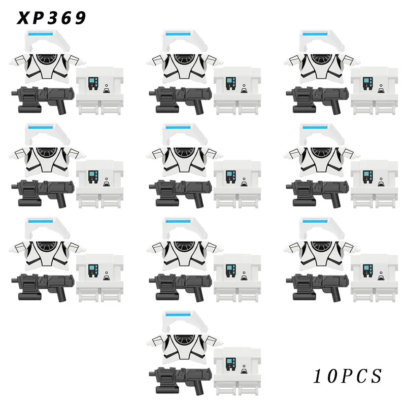 

Фигурки героев фильмов KT1048 10 шт., модель шлема, оружие, строительные блоки, креативные игрушки для детей, подарок