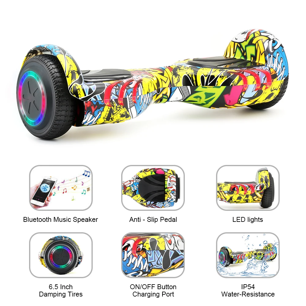IScooter гироскутер 10/6.5 дюймов Bluetooth электрический скутер самобалансирующийся умный