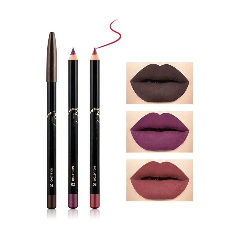 

12 Colors Fashion Lipstick Makeup Pencils Long Lasting Pigments Waterproof Matte Lip Liner Lipstick Pen Makeup Tool