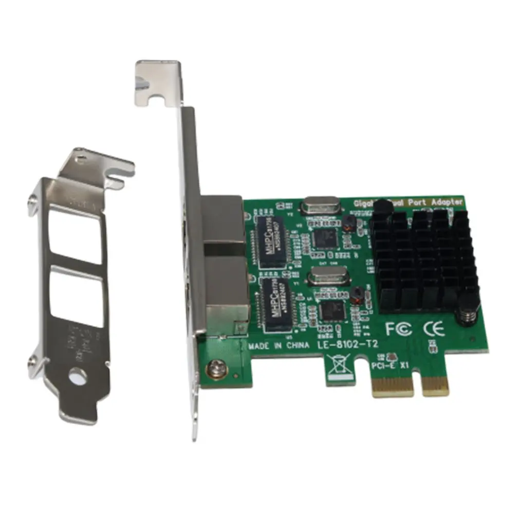 Pci E двухпортовый гигабитный Lan Настольный Проводная сетевая карта Rtl8111G серверный