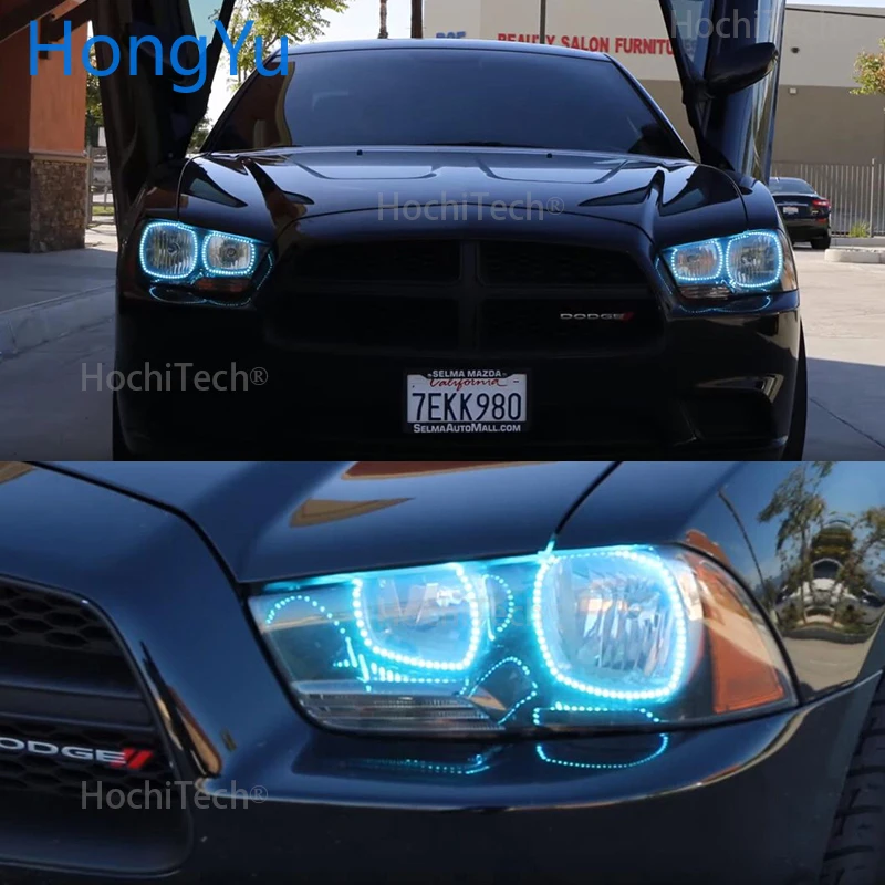 Для Dodge Charger SXT Plus 2011 2012 2013 2014 Автомобильный разноцветный светодиодный кольцевой