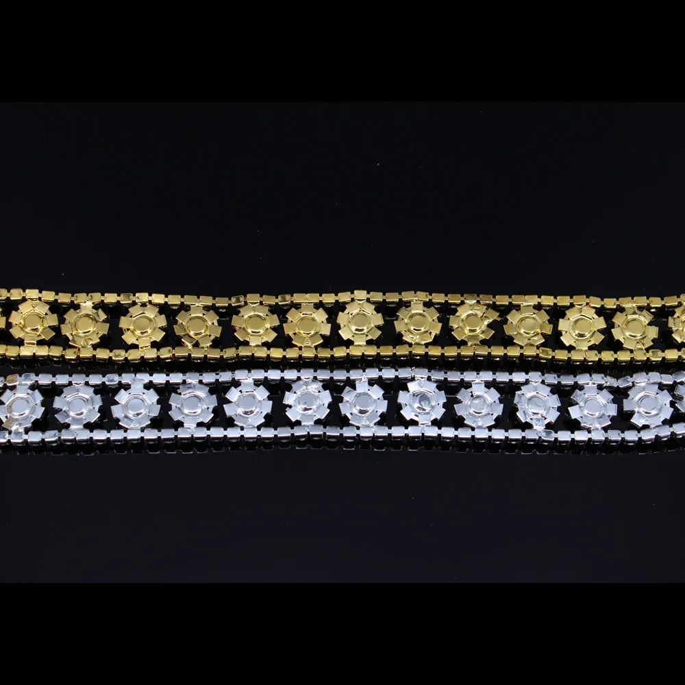 5 yard Wedding Dress Belt Costume Applique DIY Beauty Accessories Chain Silver/Gold Rhinestone Crystal Sew On Trims | Свадьбы и