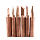 Наконечник паяльника 900M-T 5 шт.лот, наконечник паяльника из чистой меди, бессвинцовые наконечники паяльника, сварочная головка, инструменты для пайки