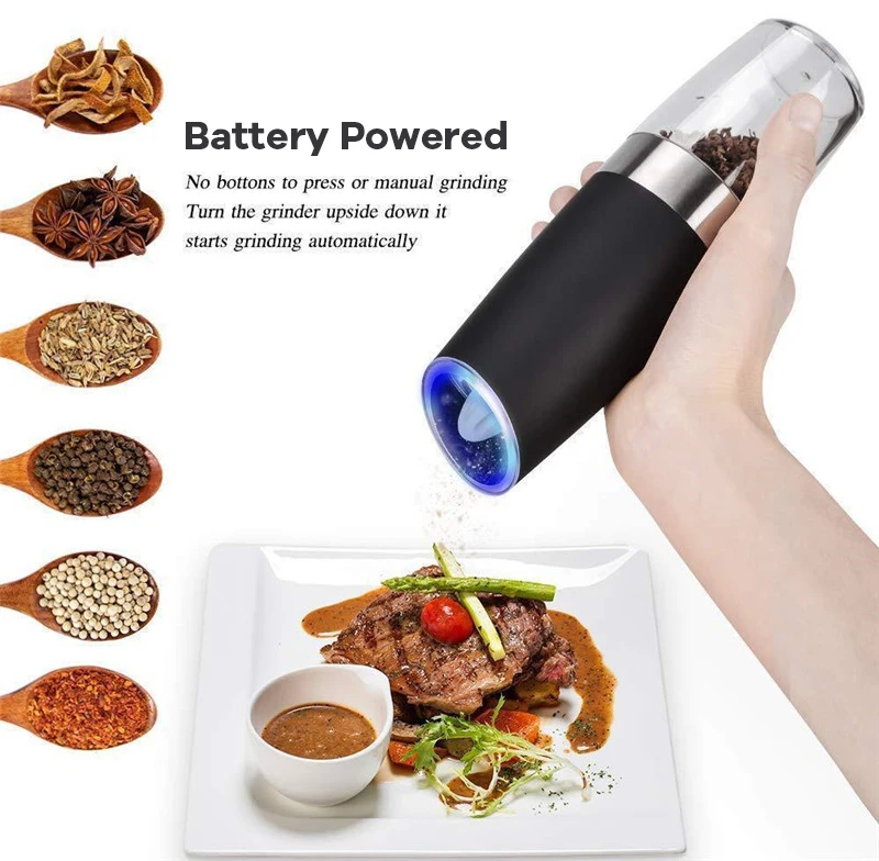 Электрическая мельница для перца из нержавеющей стали набор измельчения соли