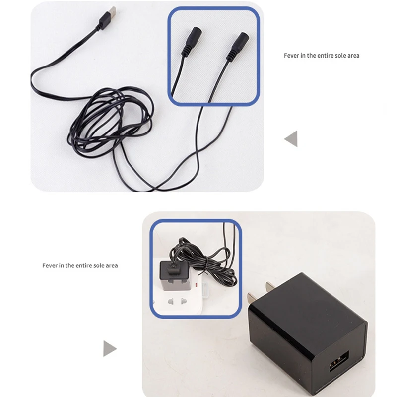 Фото Стельки с подогревом унисекс теплые USB 5 В для зимних видов спорта Обувь Стельки с подогревом унисекс теплые USB 5 В для зимних видов спорта Обувь