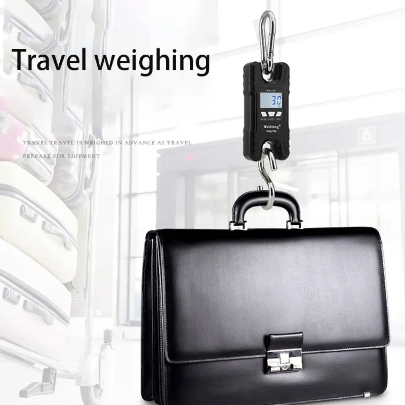 Mini Crane Scale Portable 500 kg / 1000 lb Heavy Duty Digital Hanging Scales LCD Display with Backlight for Home Farm Market Fis