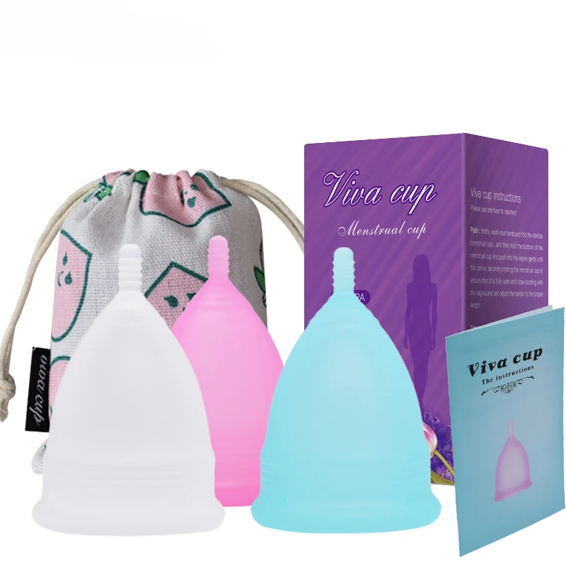 2 набора медицинская силиконовая менструальная чаша S + L 100% многоразовая