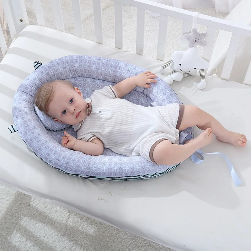 2 шт. детская кровать подушка плюшевое детское гнездо переносная люлька для