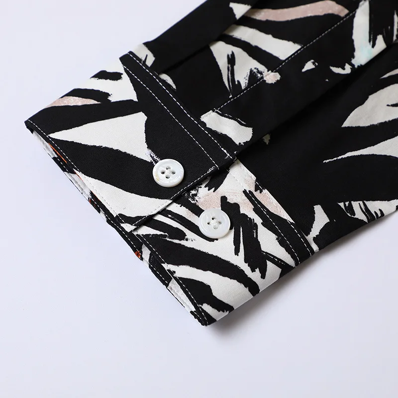 Мужская хлопковая рубашка с длинным рукавом модельная модная дизайнерская