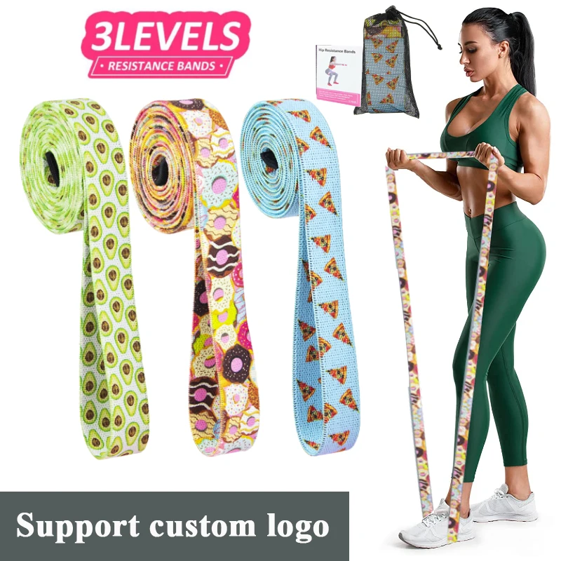 

Booty Fabric Resistance Bands Set Hip Exercise Loops Elastic Bands Fitness Gym equipment Sports Legs Glute And Thighs Training