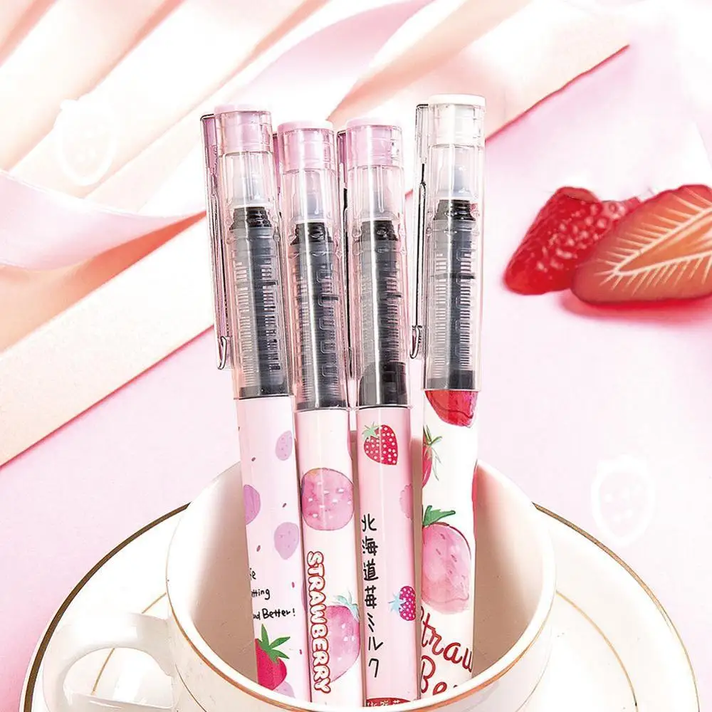 

1PC Straight liquid Gel Pen Set Colorful Liquid Roller Stationery Rollerball Artistic Pen office Pens 0.5mm School font Q2U5
