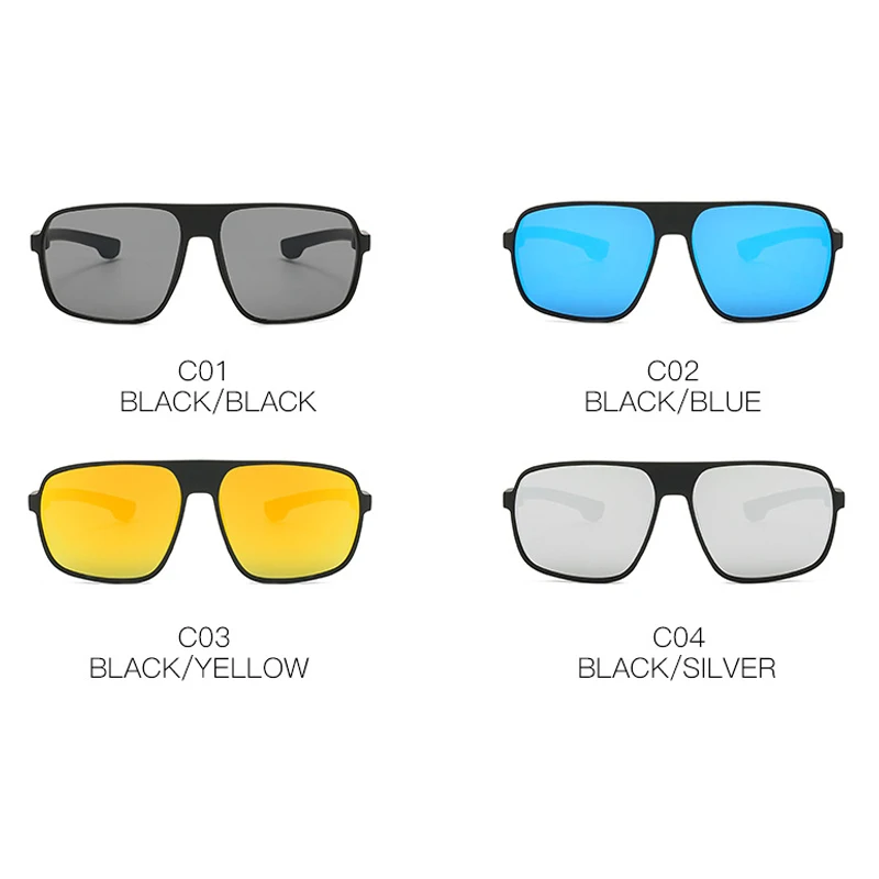 

OEC CPO 2019 New Steampunk Square Sunglasses for Men Polarized Man Mirror Coating Acetate Frame Punk Sun glasses UV400 PO178